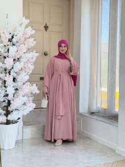 فستان فلة وردي