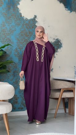 عباية luxury موف مع روب